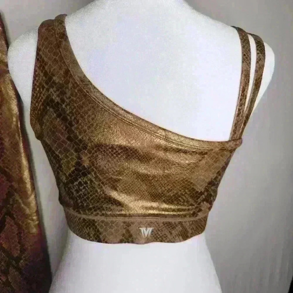 IVL Collective Bronze Snakeskin Legging/bra Set Size 8 - Picture 6 of 11